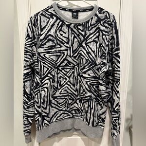 Nike SB Black and White Geometric crewneck Sweatshirt